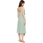 Acne Studios Green Bow Silk Midi Dress