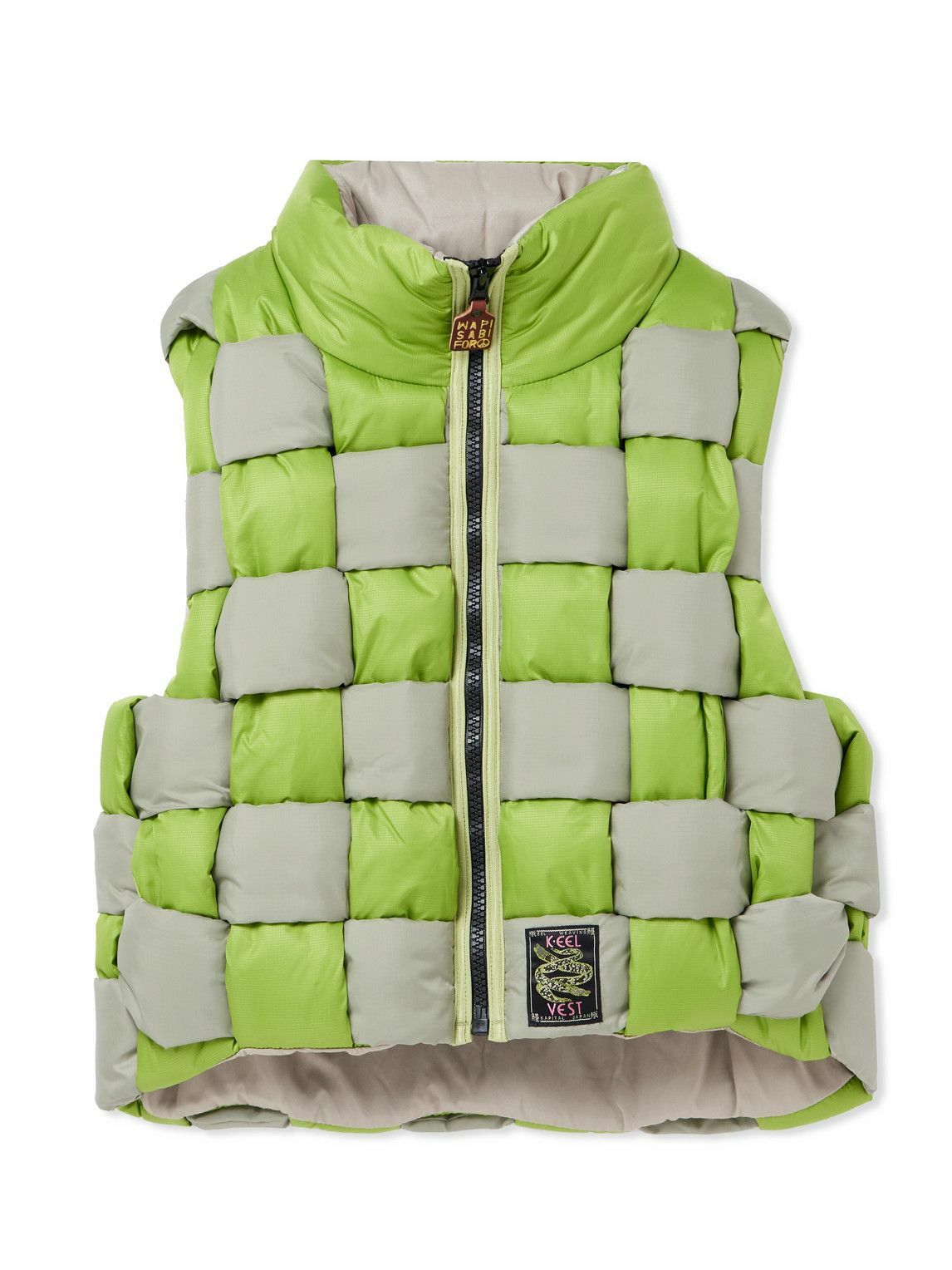 KAPITAL - Cropped Reversible Quilted Padded Shell Gilet
