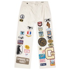 BODE Men's Cambridge Patch Pant in White/Multi