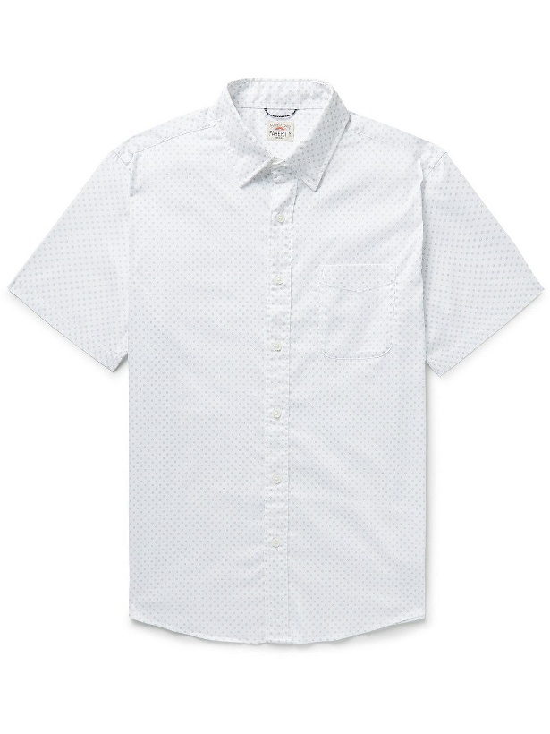 Photo: Faherty - Movement Button-Down Collar Printed Stretch Supima Cotton-Blend Shirt - White