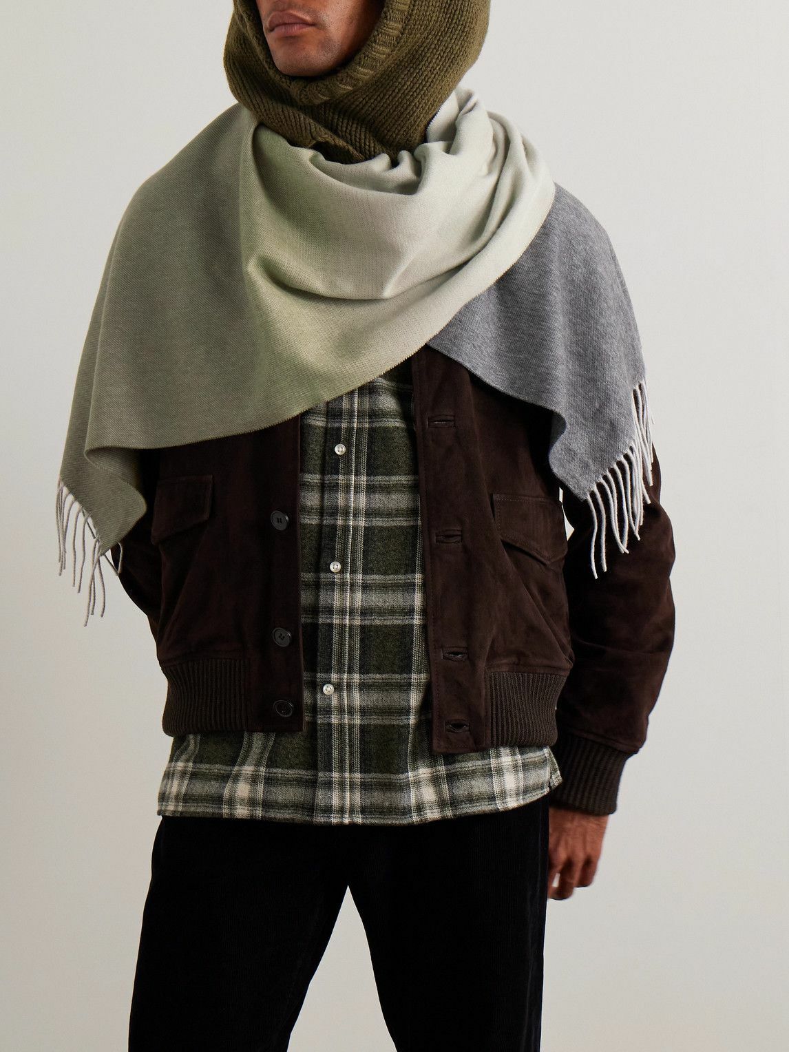 Johnstons of Elgin - Fringed Ombré Cashmere Scarf