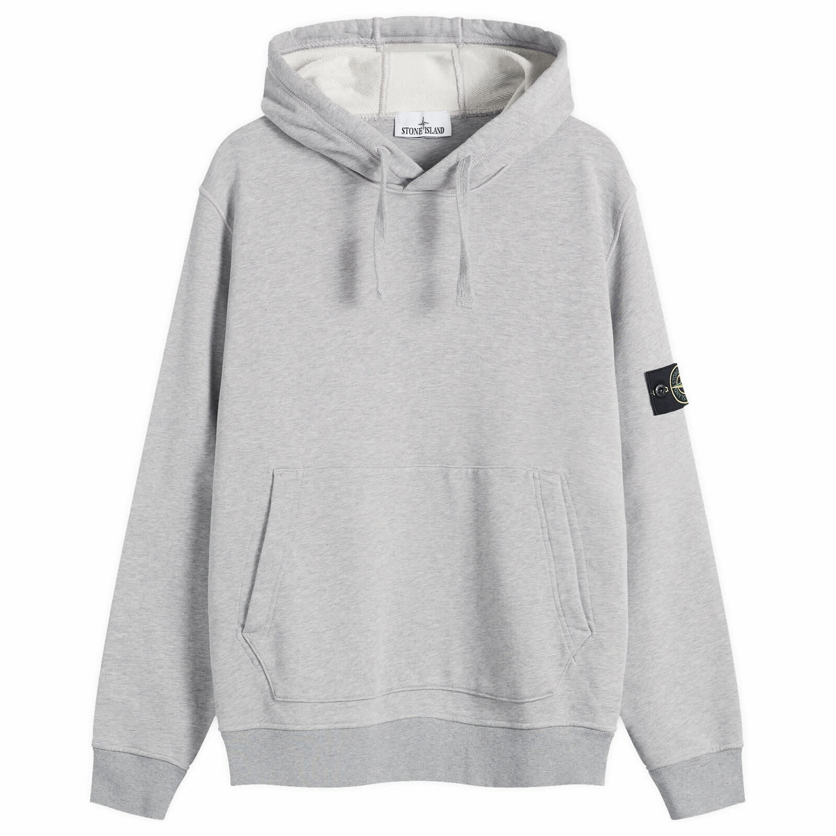 Stone Island Men's Garment Dyed Hoodie in Melange Grey