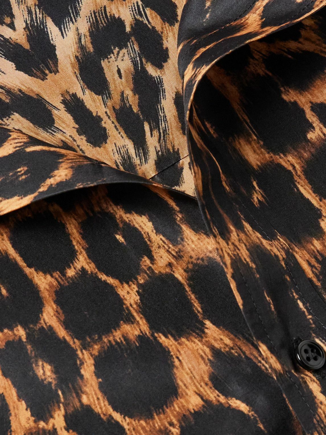 SAINT LAURENT - Leopard-Print Silk Shirt Saint Laurent