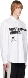 mastermind WORLD White Printed Shirt