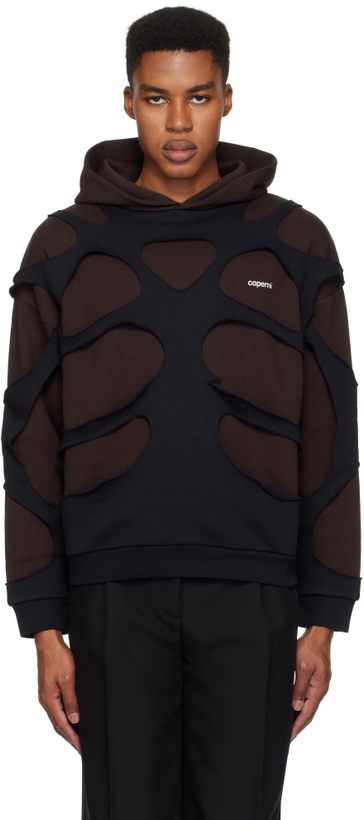 Photo: Coperni Black & Brown Laser-Cut Hoodie
