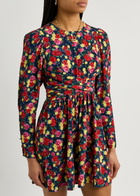 Kitri Jeanetta Floral-print Mini Dress Red