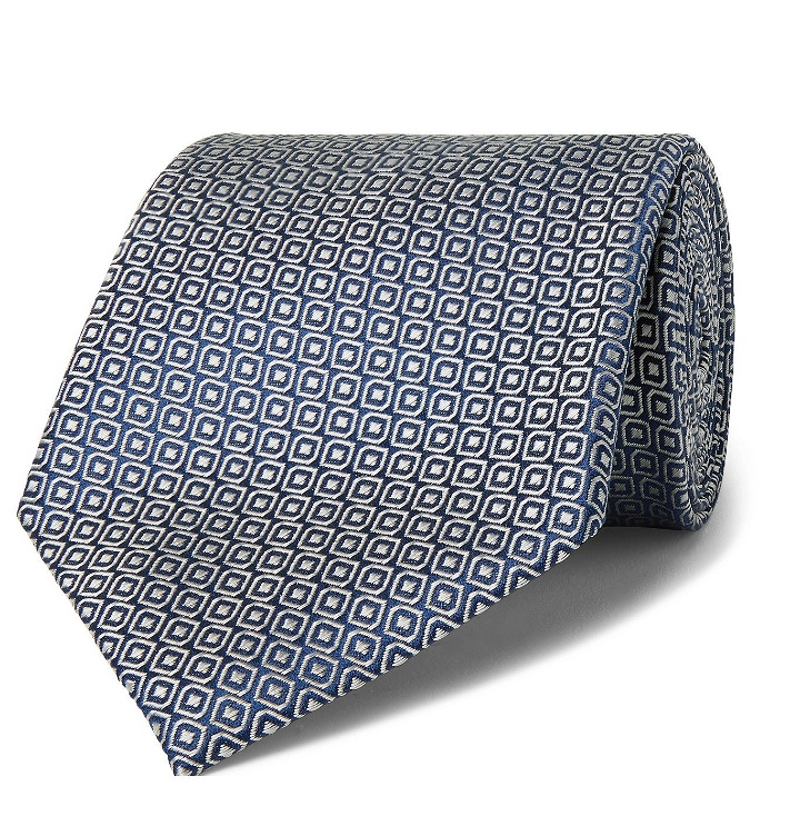 Photo: CHARVET - 8.5cm Silk-Jacquard Tie - Blue