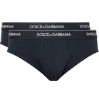 Dolce & Gabbana - Two-Pack Stretch-Cotton Briefs - Blue