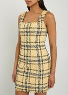 Balmain Checked Tweed Mini Dress Multicoloured