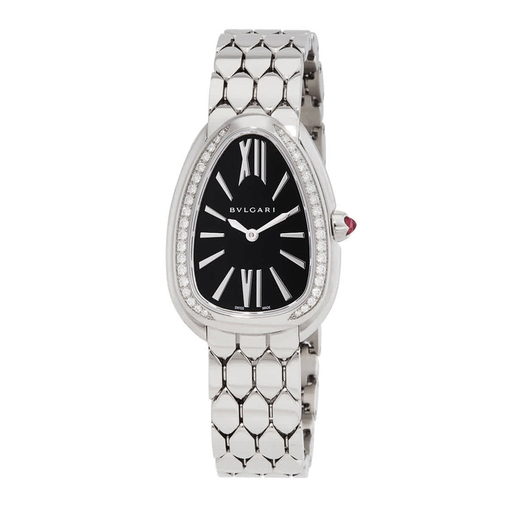 Photo: Bvlgari Serpenti Seduttori Quartz Diamond Black Dial Ladies Watch 103449