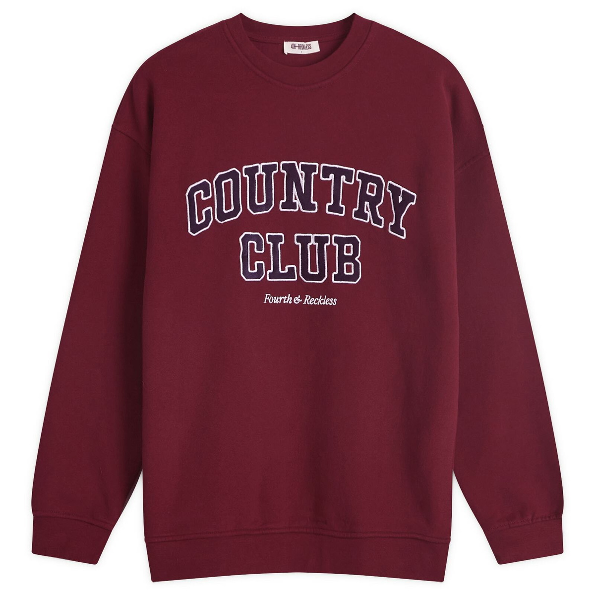 4th & Reckless Women's Charli Logo Sweatshirt in Burgundy