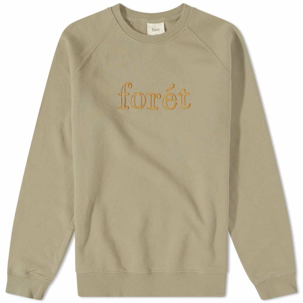 Foret Men's Border Logo Crew Sweat in Tea