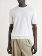 Altea - Linen and Cotton-Blend T-Shirt - White