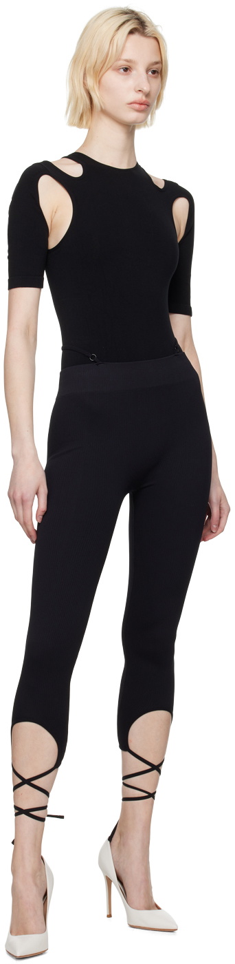 ANDREĀDAMO Black Cutout Bodysuit