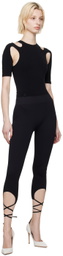 ANDREĀDAMO Black Cutout Bodysuit