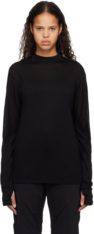 Photo: POST ARCHIVE FACTION (PAF) Black Paneled Long Sleeve T-Shirt