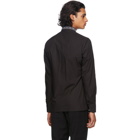 Fendi Black Embroidered Collar Shirt