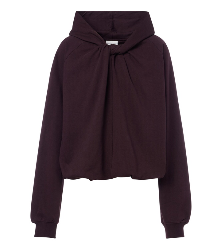 Photo: Dries Van Noten Hooded cotton jersey sweatshirt