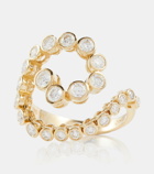 Ondyn Spiralis 14kt gold ring with diamonds