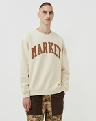 Market Market Vintage Wash Crewneck Beige - Mens - Sweatshirts