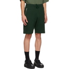 Dries Van Noten Green Cotton Zip Shorts