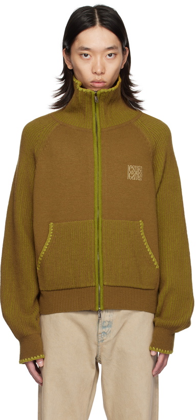 Photo: lesugiatelier Khaki High Neck Sweater