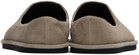 AURALEE Beige Suede Slippers