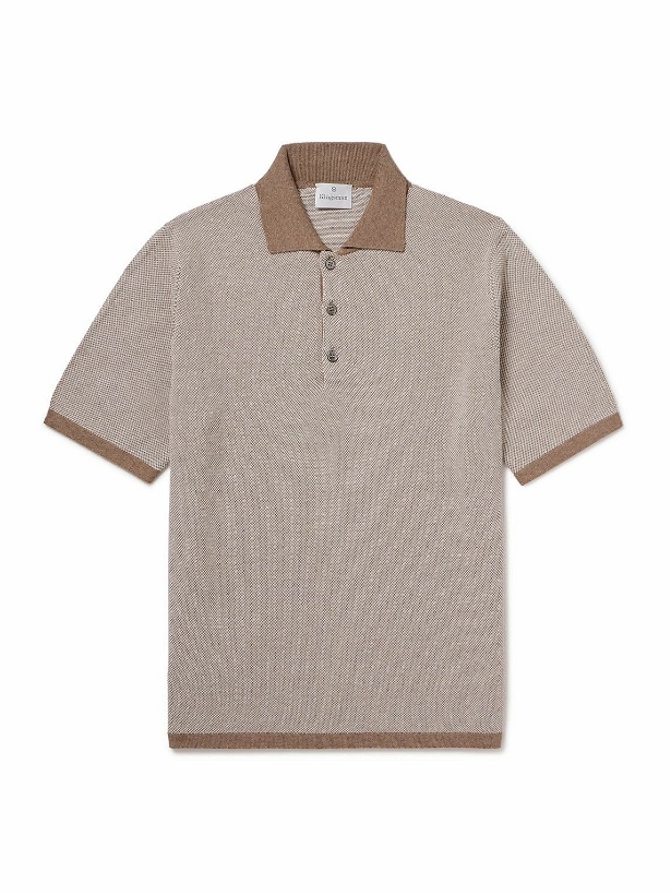 Photo: Kingsman - Birdseye Cotton Polo Shirt - Brown