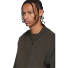 Essentials SSENSE Exclusive Khaki Sleeveless Zip-Up Sweater