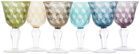 POLSPOTTEN Multicolor Blocks Wine Glass Set