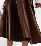 Tod's - Leather midi skirt