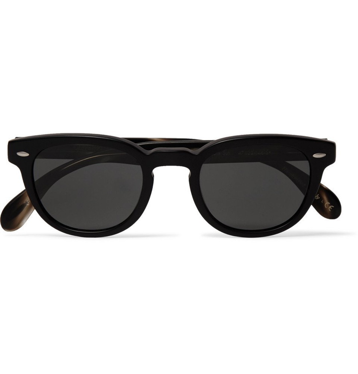 Photo: Oliver Peoples - Sheldrake Round-Frame Acetate Polarised Sunglasses - Black