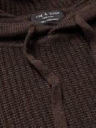 Rag & Bone - Pierce Ribbed Cashmere Hoodie - Brown