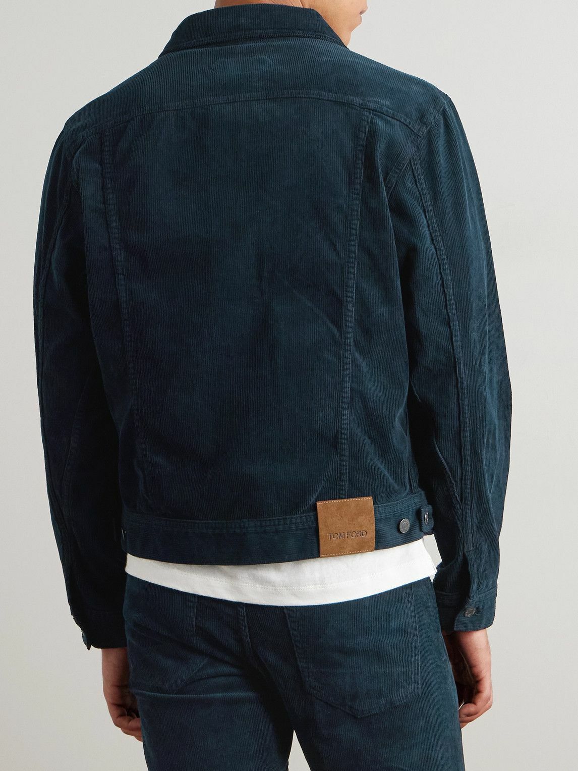 TOM FORD - Slim-Fit Cotton-Blend Corduroy Jacket - Blue