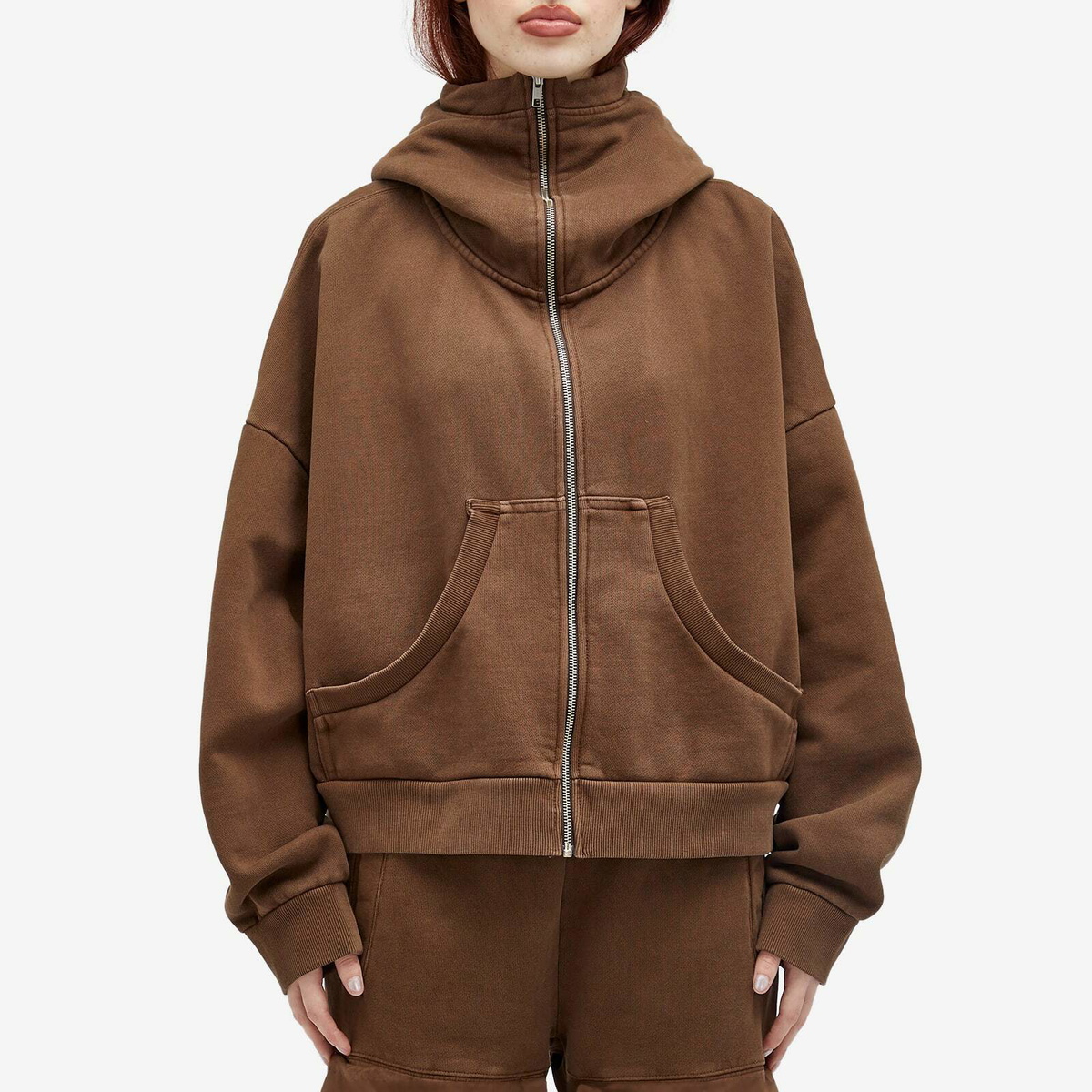 【SALE】FULL ZIP HOODIE / BRUNETTE M Entire Studios Women's Full Zip Hoodie in Brunette Entire Studios