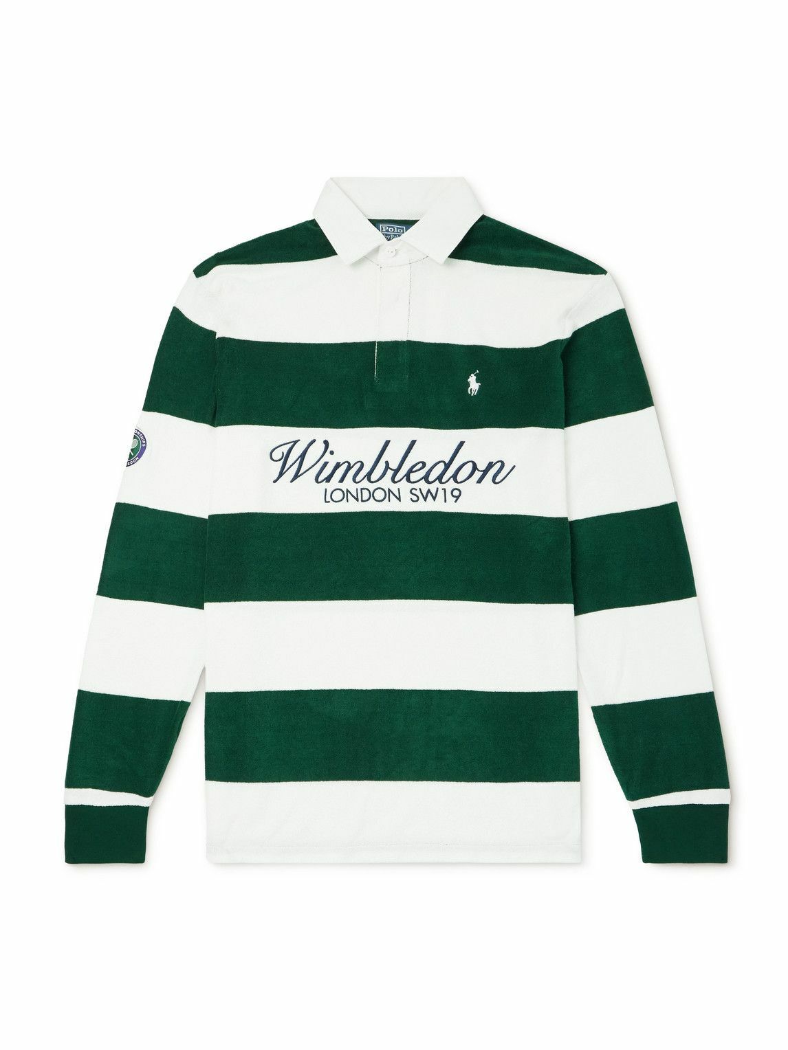 Polo Ralph Lauren - Wimbledon Logo-Embroidered Striped Cotton