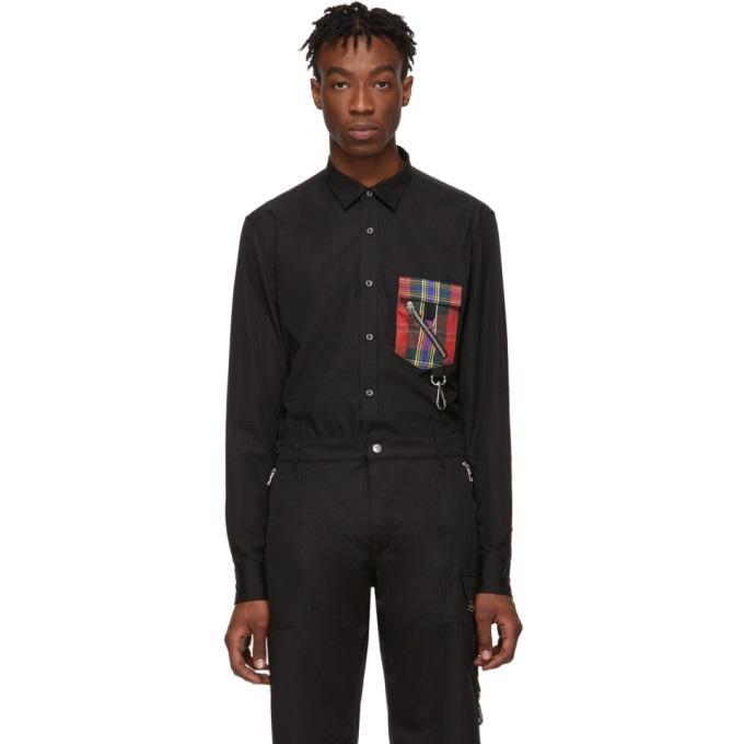 Alexander McQueen Black Contrast Pocket Shirt Alexander McQueen