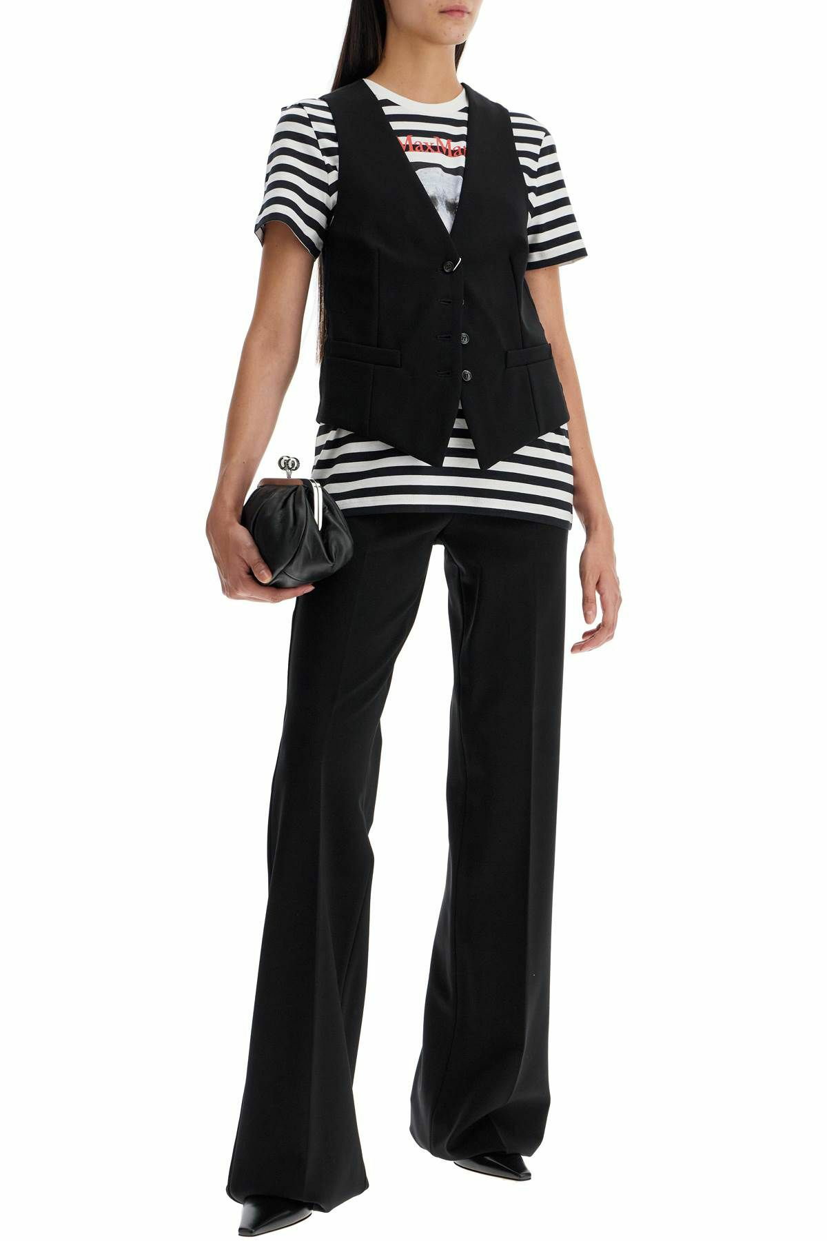 MAX MARA 'kiwi' jersey vest Black Max Mara