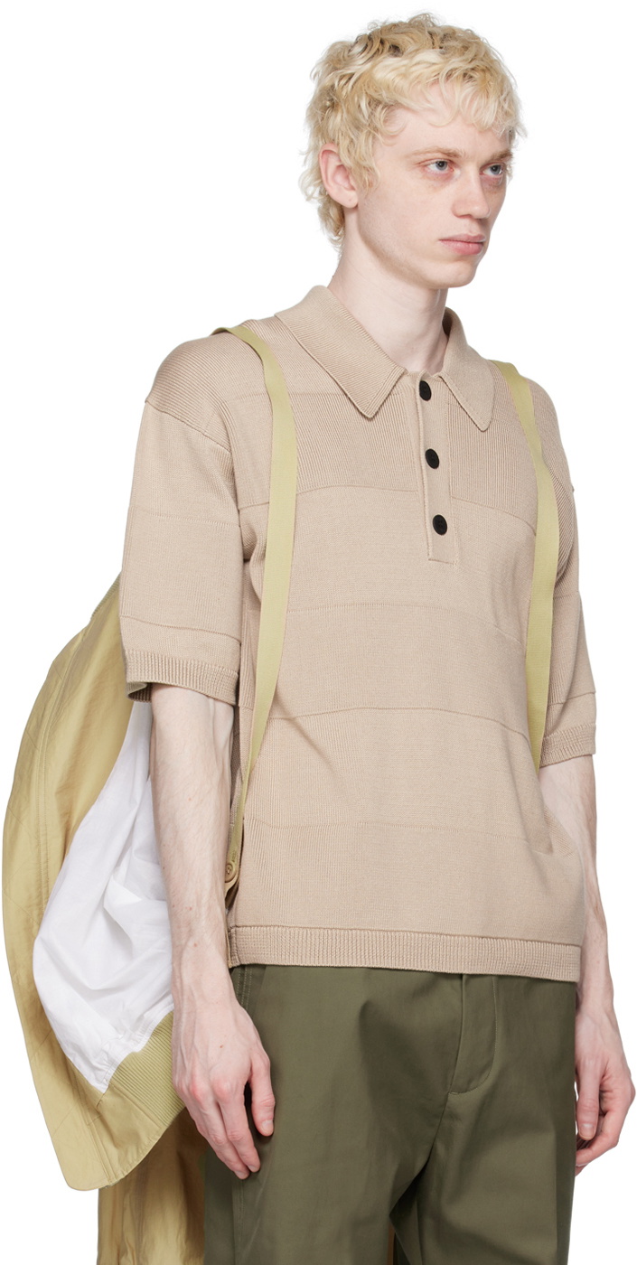 Helmut Lang Beige Printed Bomber Jacket
