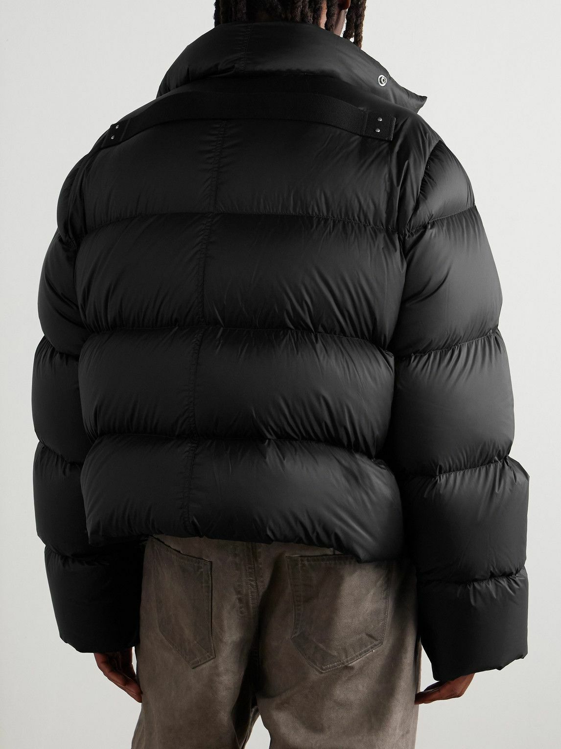 Rick Owens - Turtle Cropped Quilted Recycled Shell Down Jacket