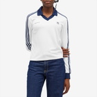 Adidas Women's x Sporty & Rich Long Sleeve Soccer Jersey in White/Night Indigo