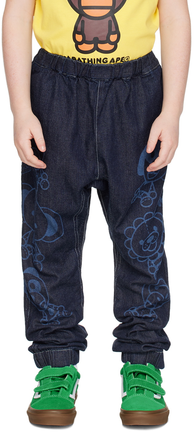 BAPE Kids Navy Baby Milo Toy Jeans A Bathing Ape