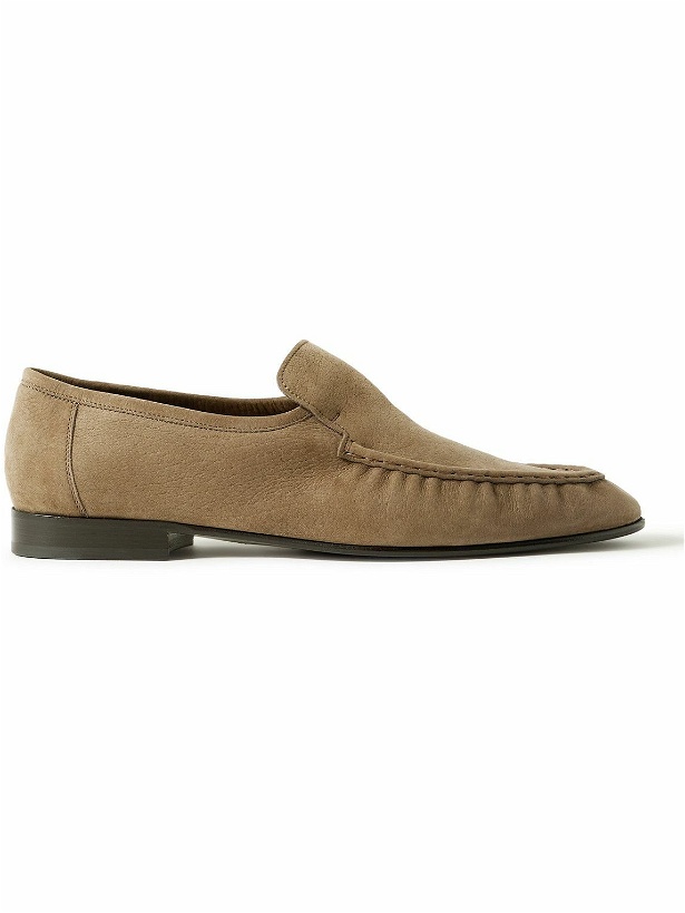 Photo: The Row - Emerson Nubuck Loafers - Brown