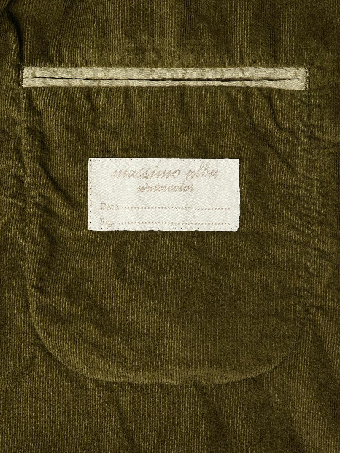Massimo Alba - Sand Cotton-Corduroy Suit - Green
