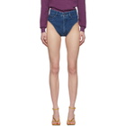 Y/Project Blue Denim Janties Shorts