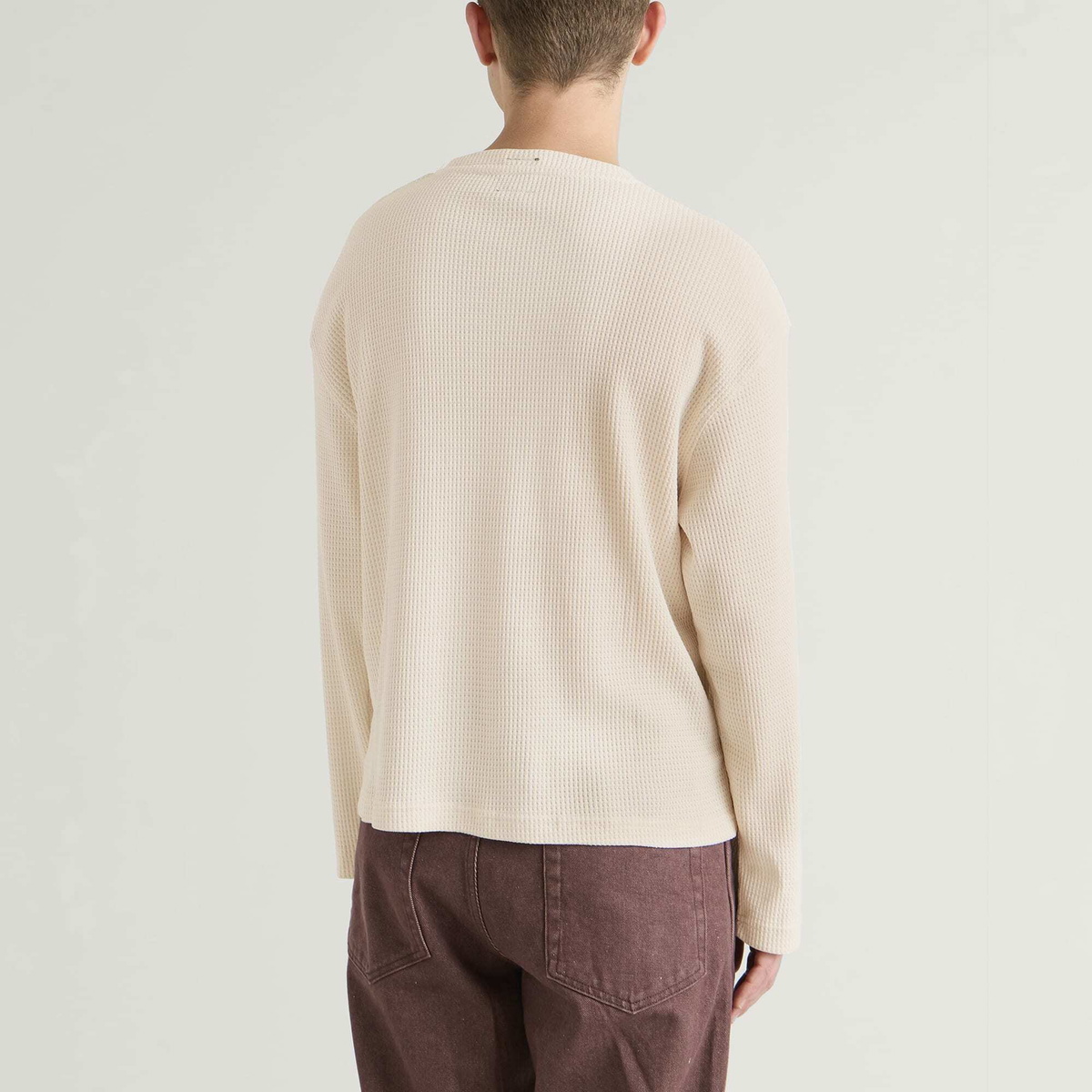 Heresy Men's Rogue Long Sleeve Waffle T-Shirt in Ecru