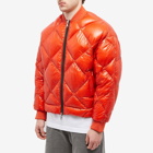 Cole Buxton Men's CB Quilted Bomber Jacket in Orange