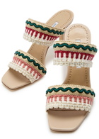 Manolo Blahnik Mabecomu 90 Woven-strap Leather Sandals Multicoloured