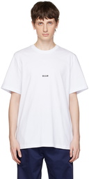 MSGM White Printed T-Shirt