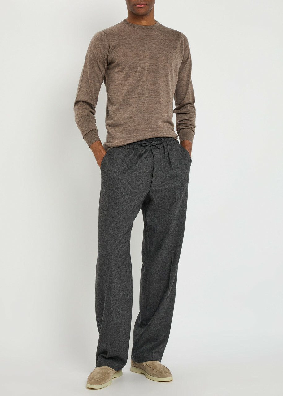 John Smedley Lundy Fine-knit Merino Wool Jumper Brown